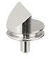 45/90 degree angled Zeiss pin stub Ø12.7 diameter, short pin, aluminium